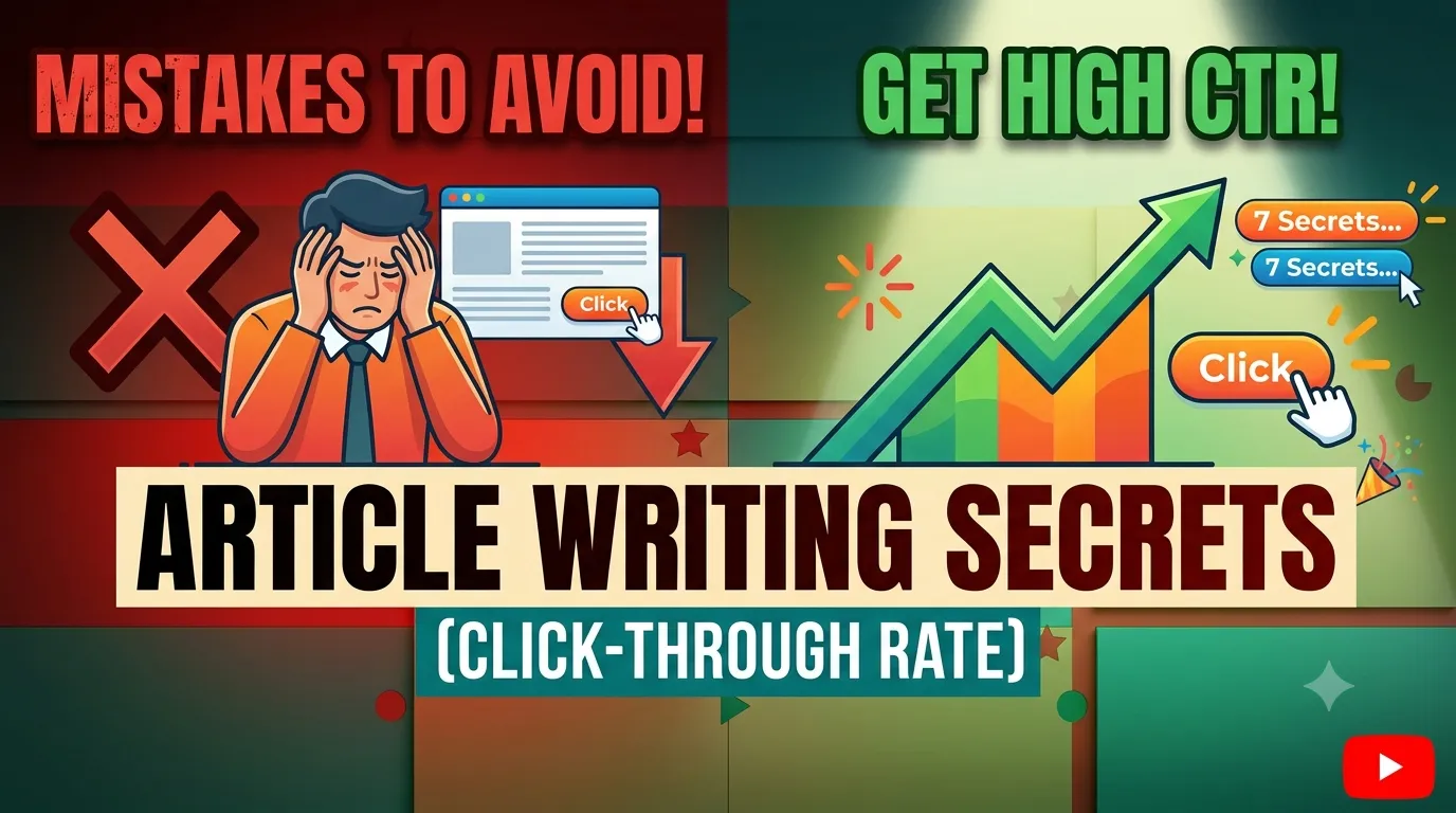 10 CRITICAL MISTAKES TO AVOID IN ARTICLE WRITING , GET HIGH CTR .