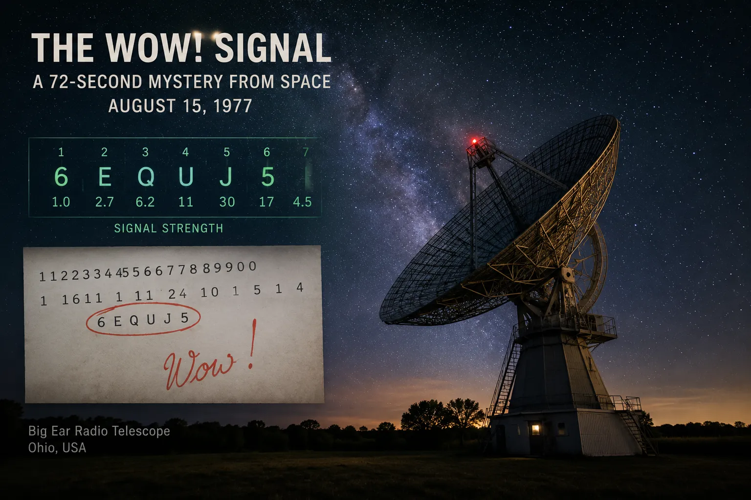 The Wow! Signal: The 72-Second Mystery That Still Baffles Scientists