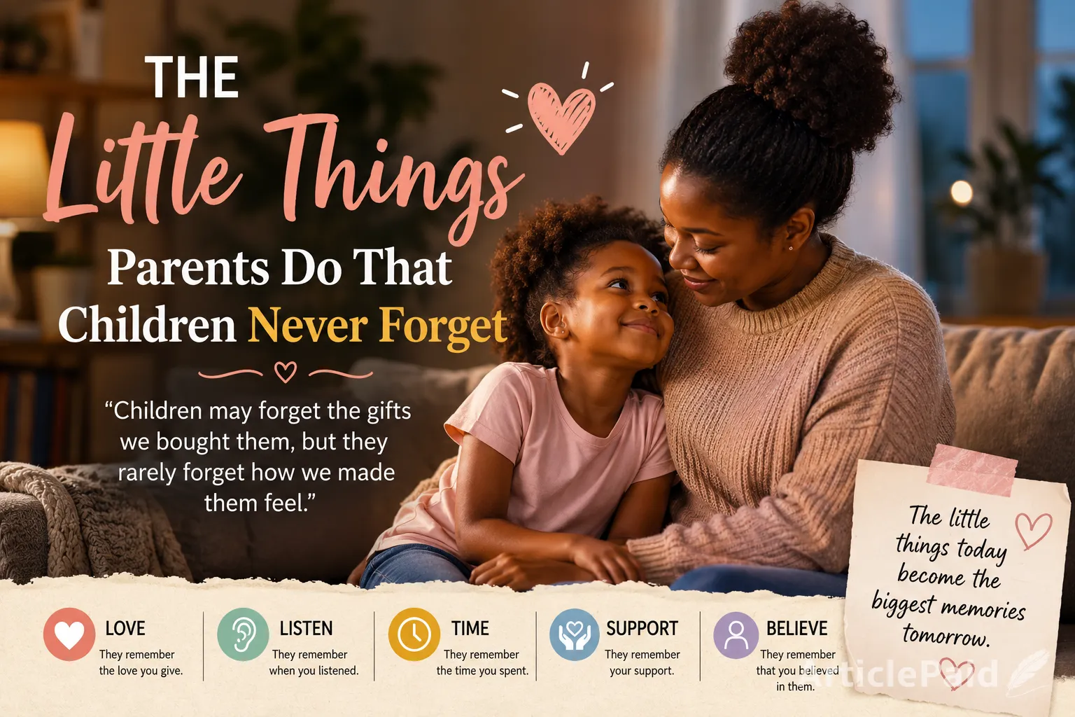 The Little Things Parents Do That Children Never Forget  | ArticlePaid
