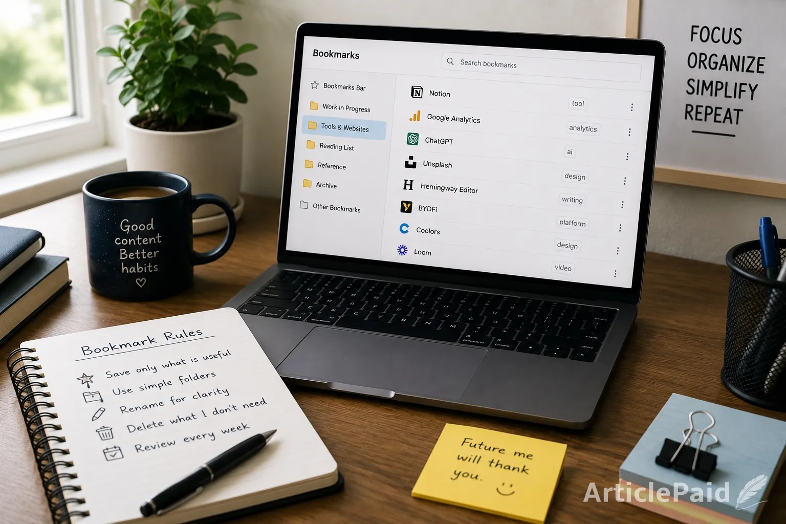 How I Keep My Browser Bookmarks From Becoming a Mess  | ArticlePaid