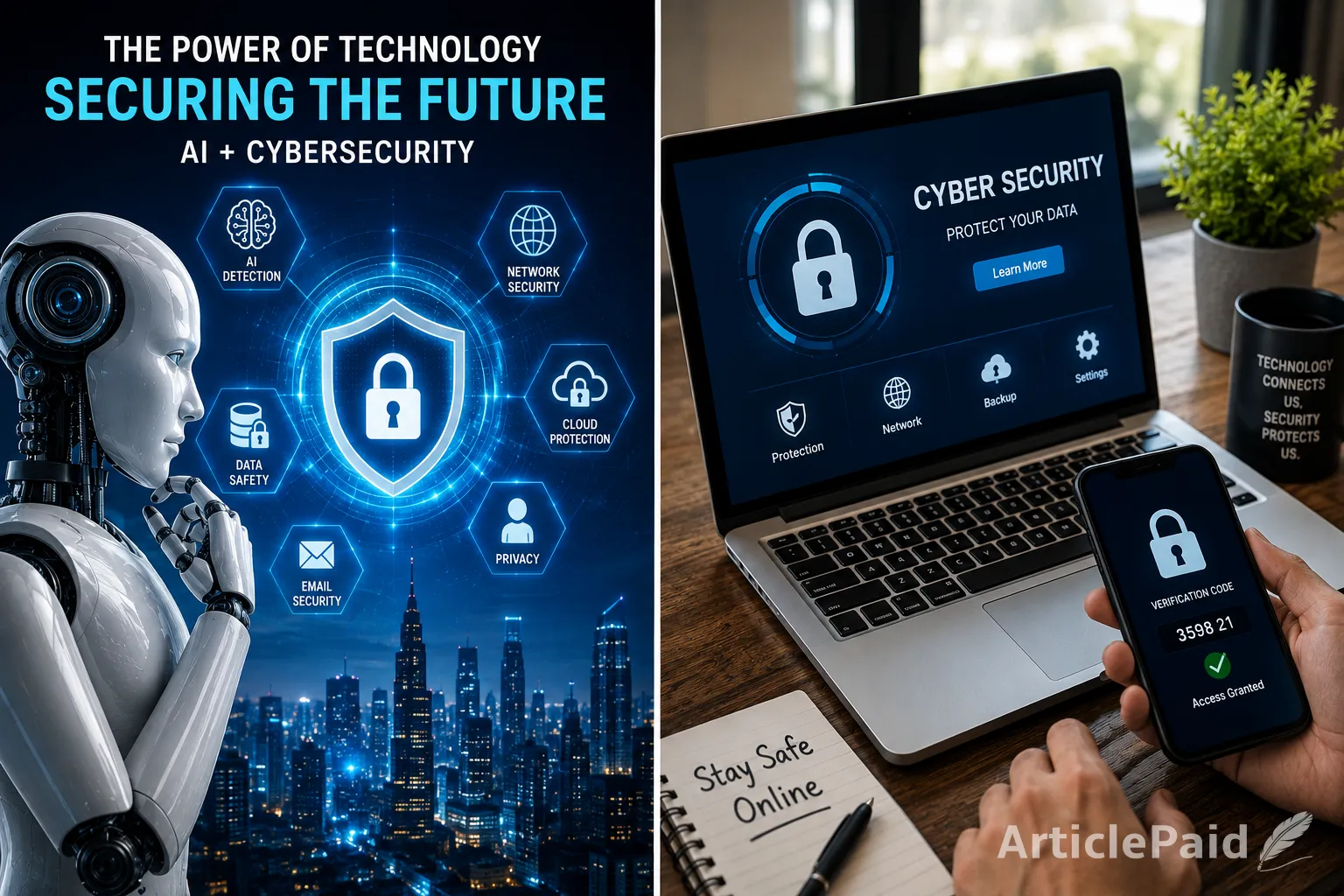 Artificial intelligence And Cyber Security: How Technology Is Changing Digital  | ArticlePaid