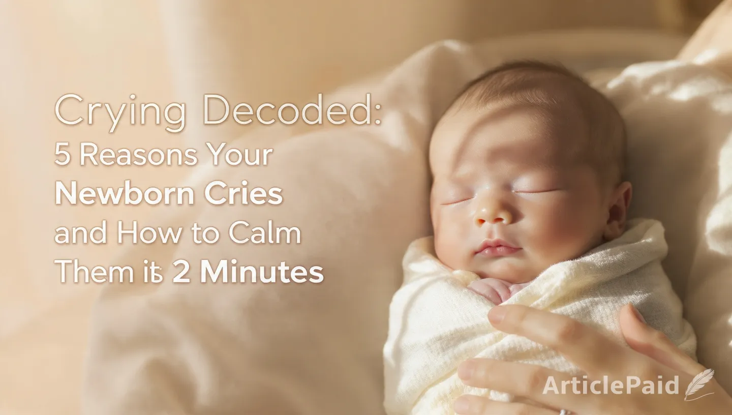 Crying Decoded: 5 Reasons Your Newborn Cries and How to Calm Them in 2 Minutes  | ArticlePaid
