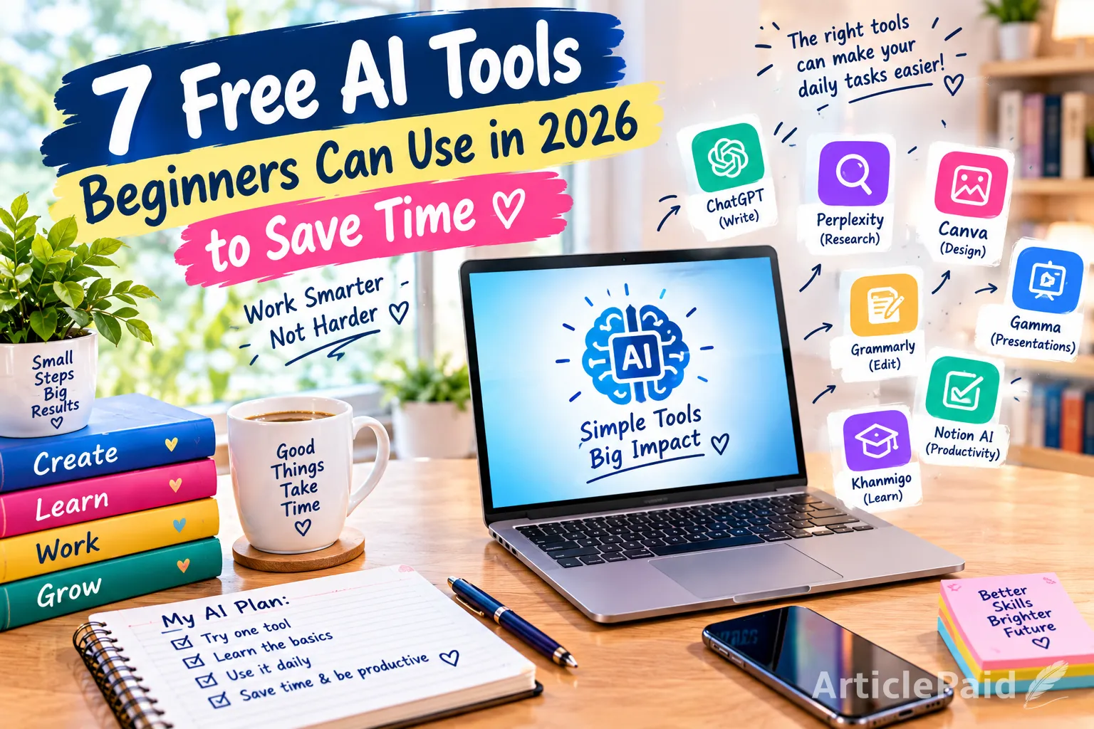 7 Free Ai Tools Beginners Can Use In 2026 To Save Time