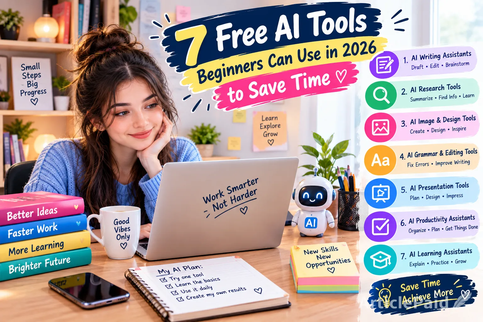 7 Free Ai Tools Beginners Can Use In 2026 To Save Time