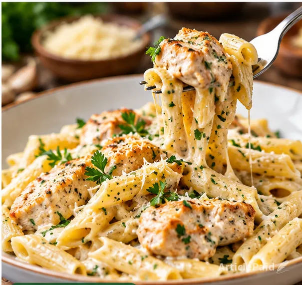 creamy-garlic-chicken-pasta-quick-and-easy-making-recipe-save-your-time