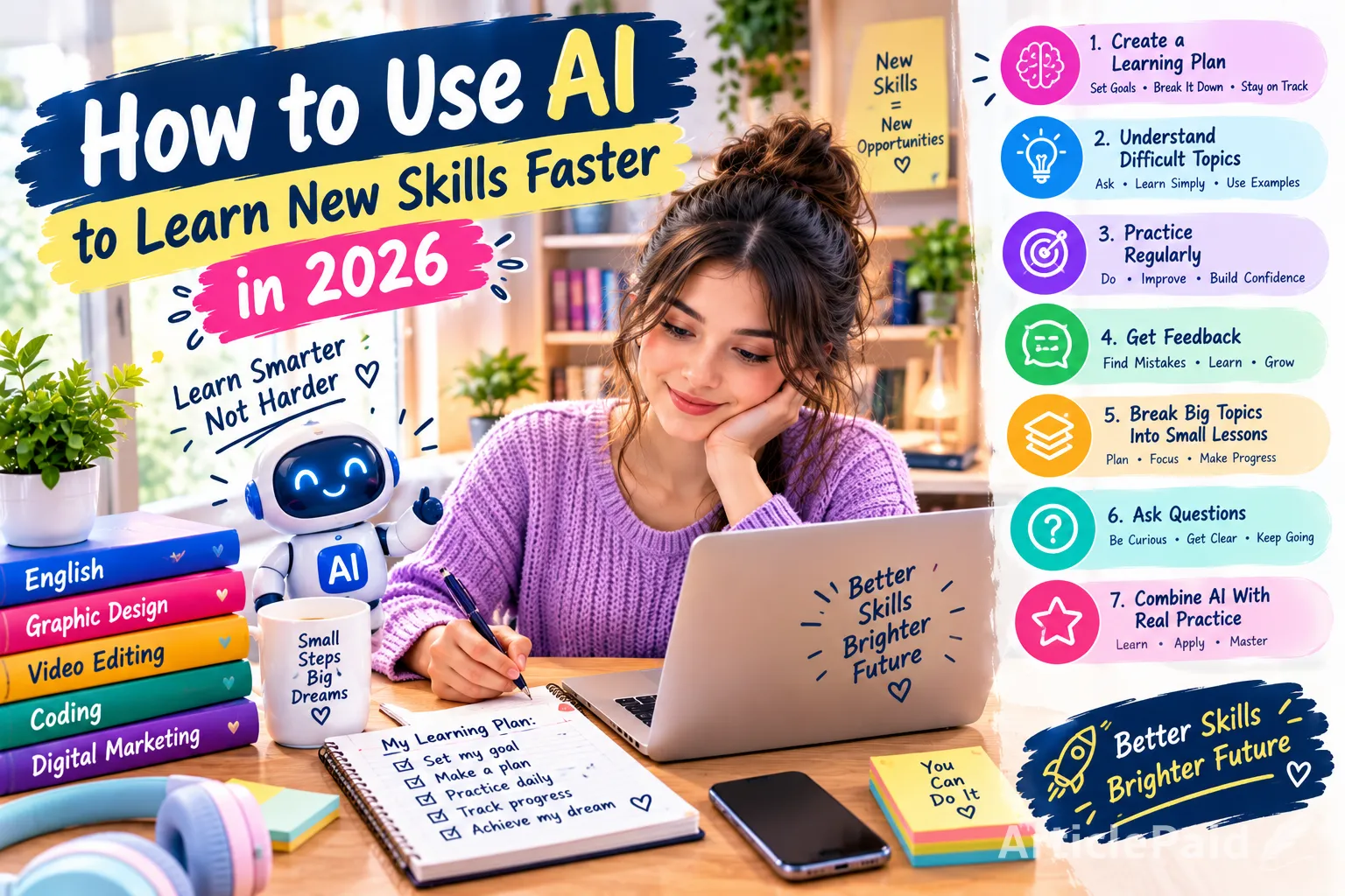 How to Use AI to Learn New Skills Faster in 2026  | ArticlePaid