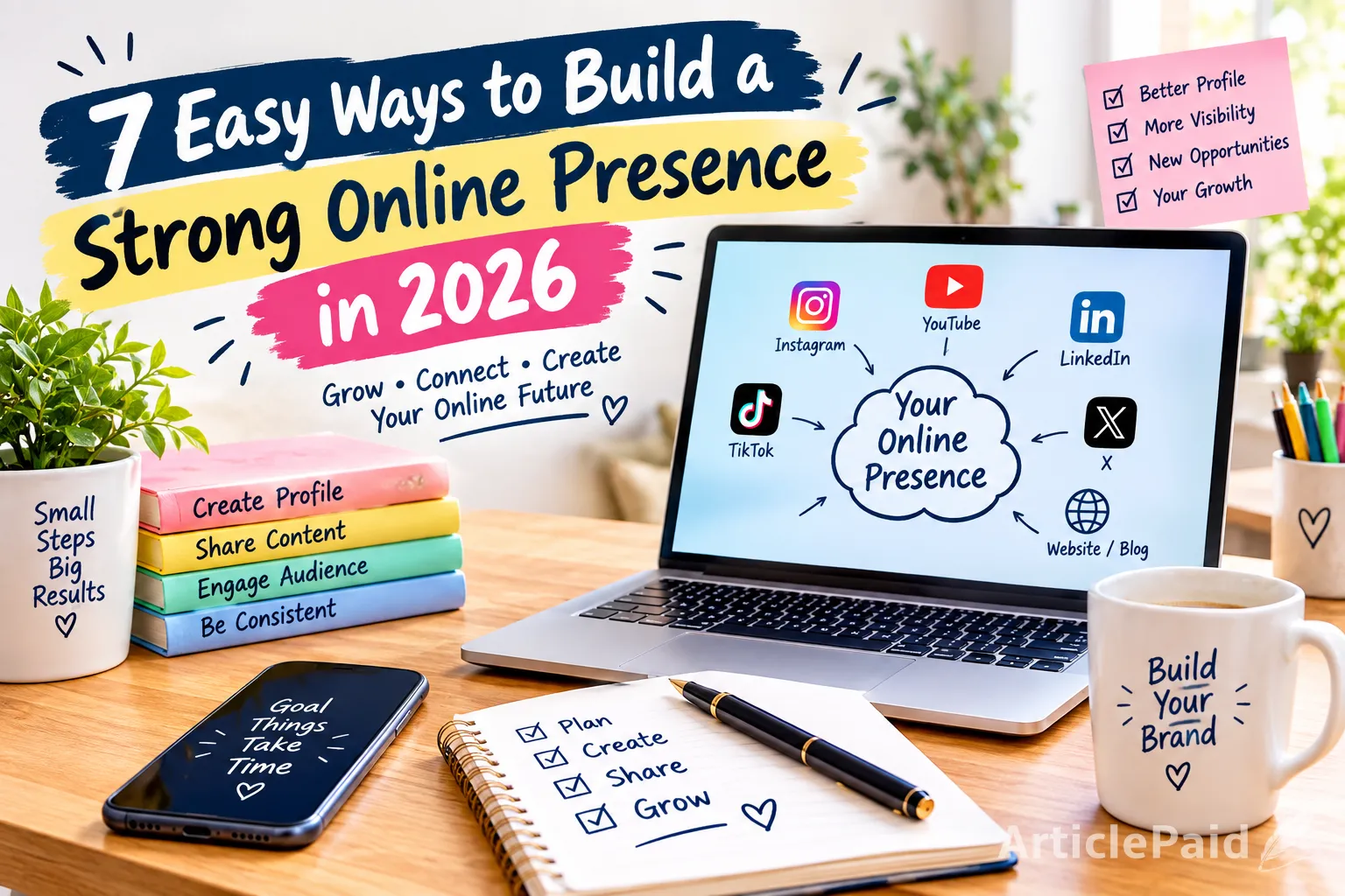 7 Easy Ways to Build a Strong Online Presence in 2026  | ArticlePaid