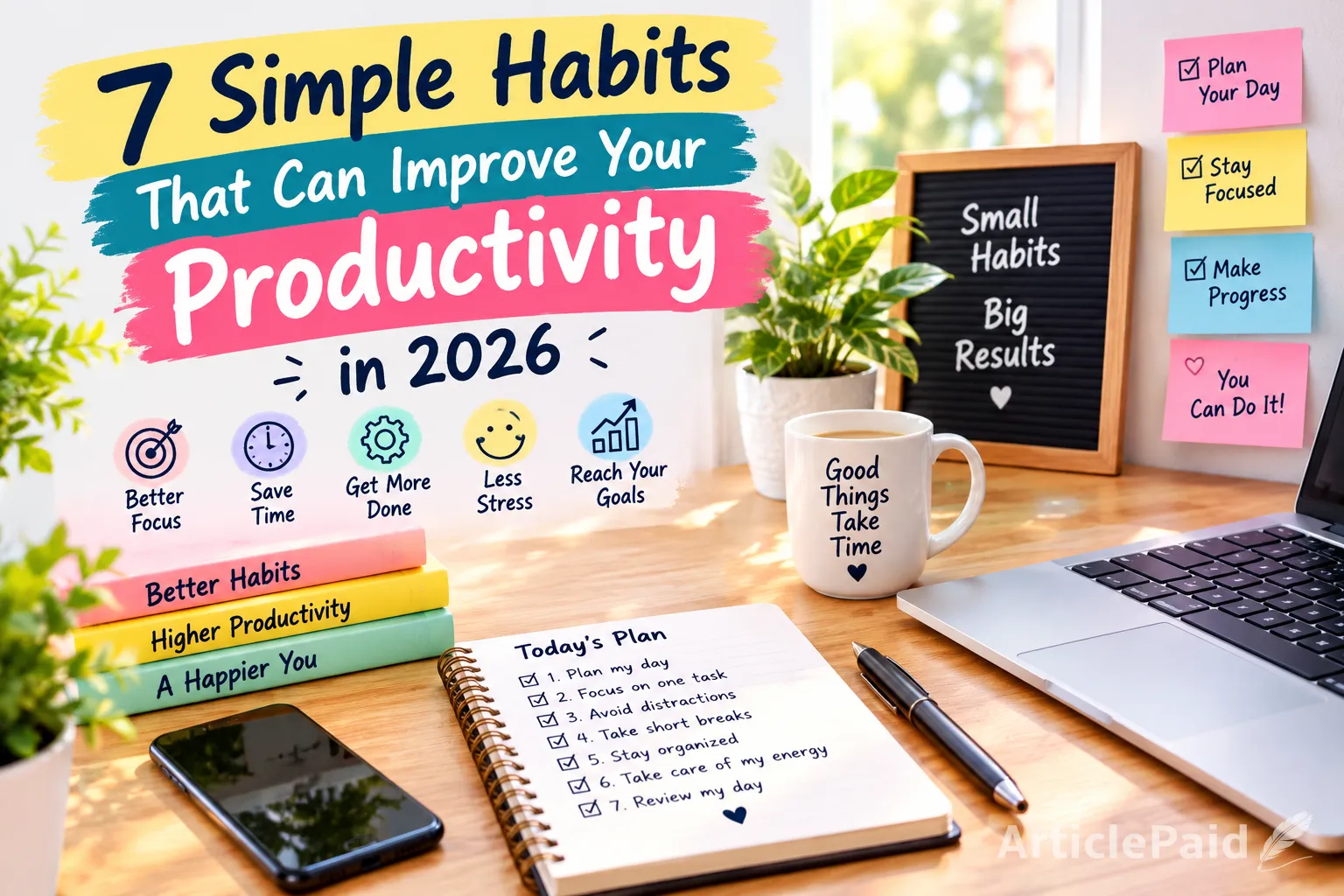 7 Simple Habits That Can Improve Your Productivity in 2026  | ArticlePaid