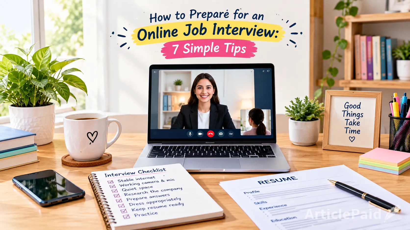 How to Prepare for an Online Job Interview: 7 Simple Tips  | ArticlePaid