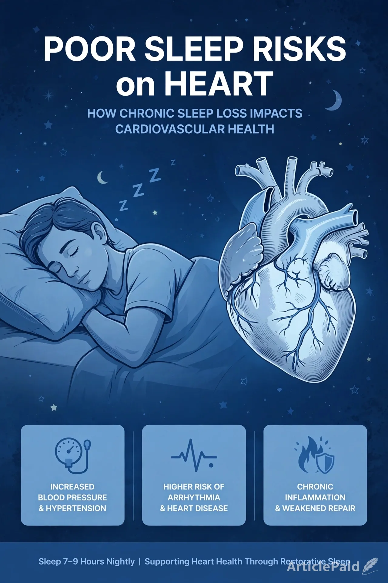The Modern Risks of Poor Sleep on Cardiovascular System  | ArticlePaid