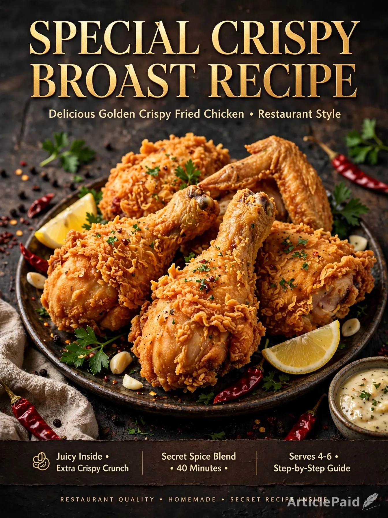 Special Crispy Broast Recipe: Delicious Chicken with a Golden Crust  | ArticlePaid