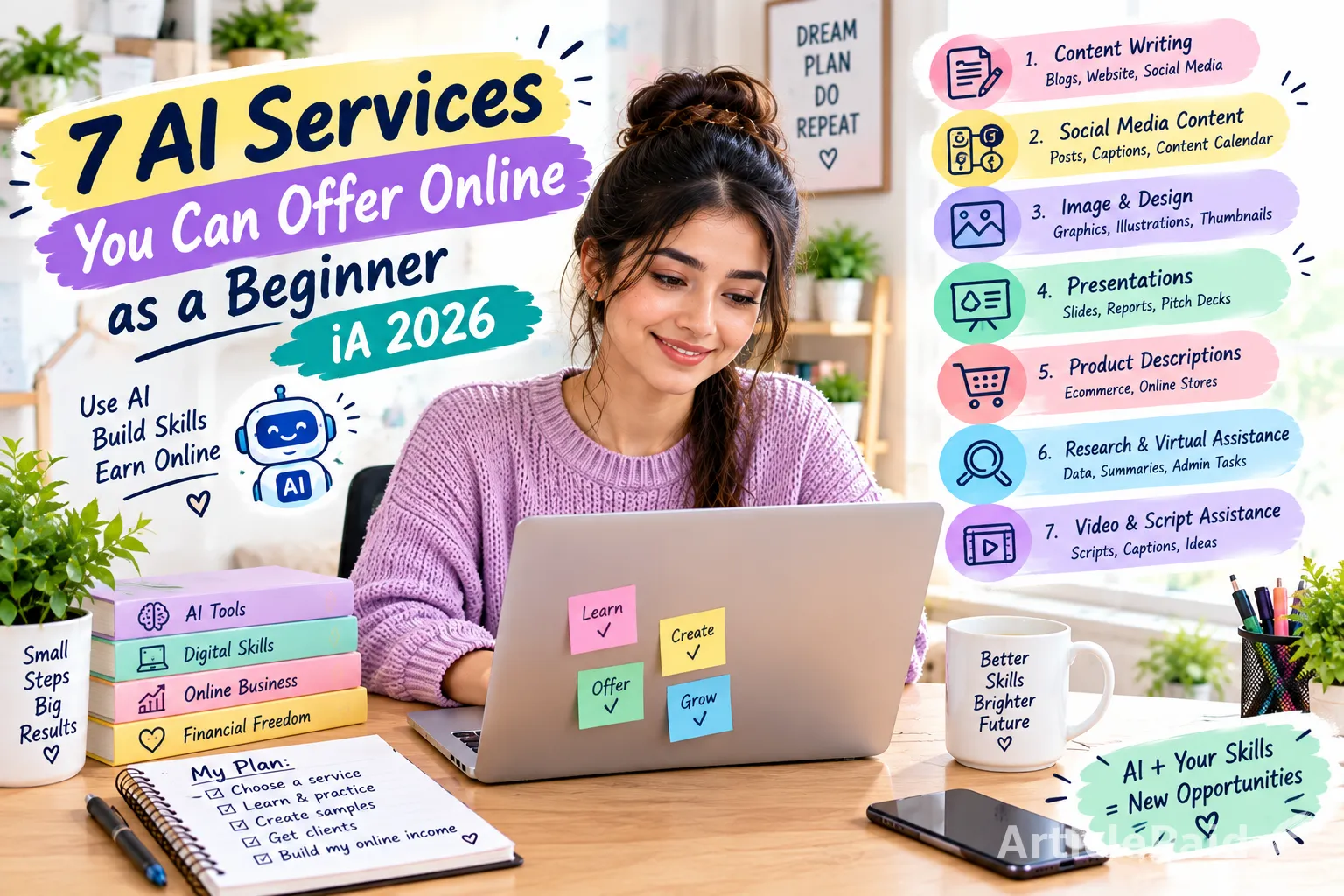 7 AI Services You Can Offer Online as a Beginner in 2026  | ArticlePaid