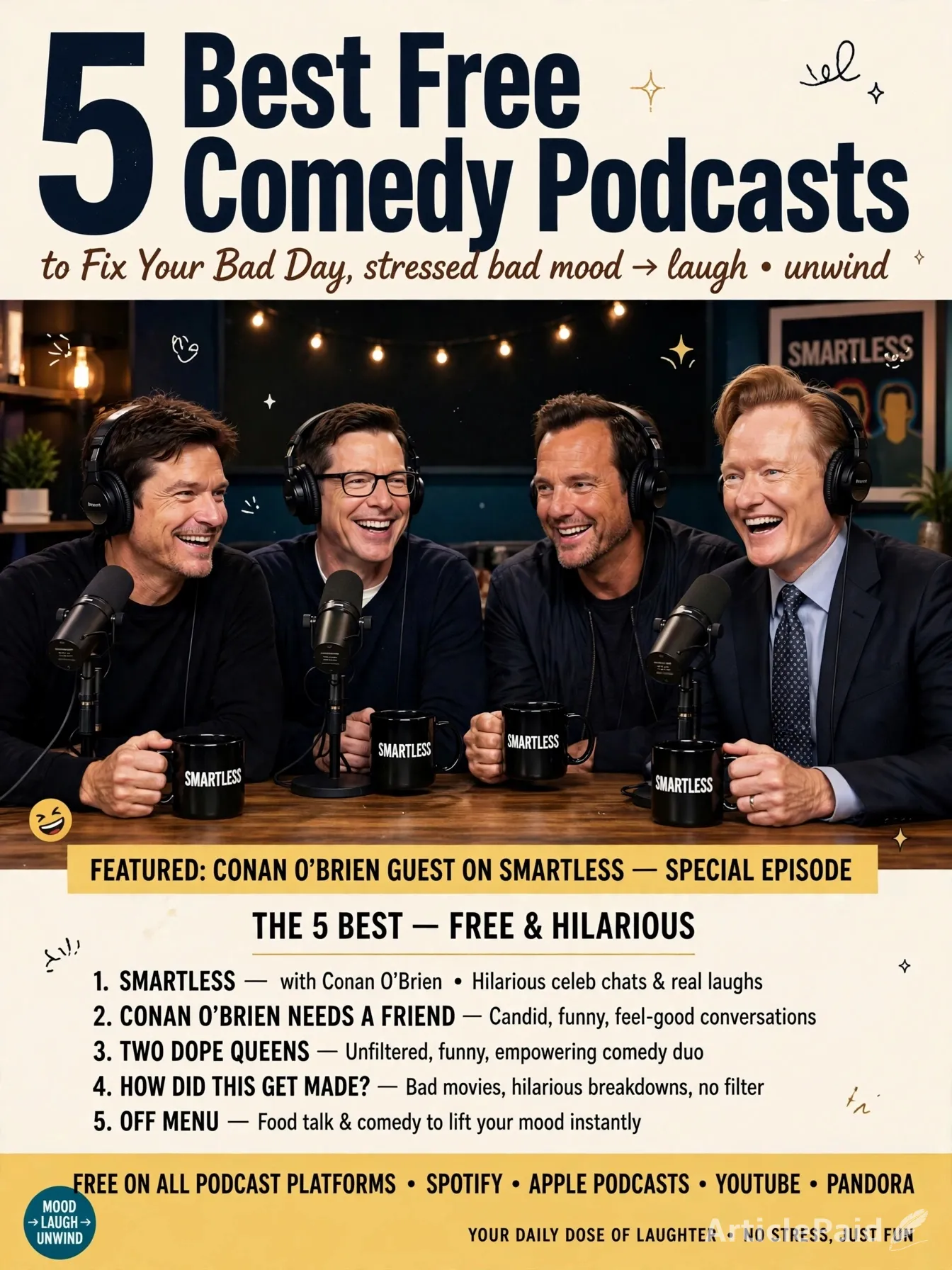 5 Best Free Comedy Podcasts to Fix Your Bad Day
