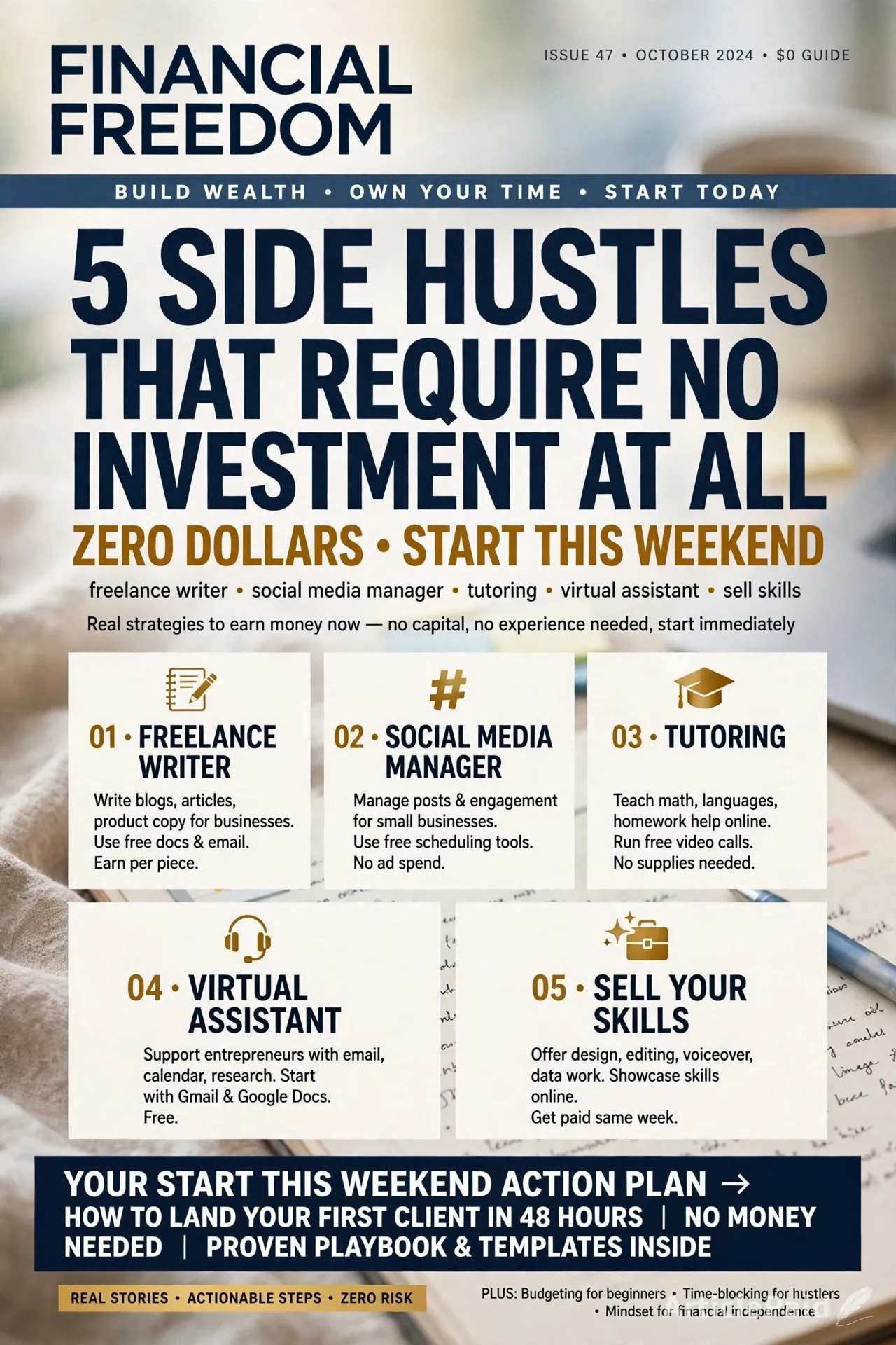 5 Side Hustles That Require No Investment at All