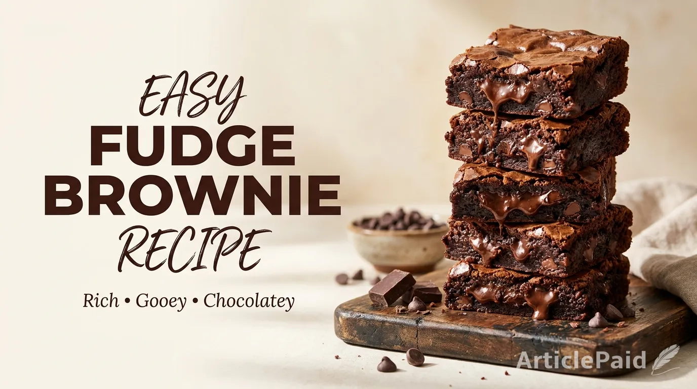 Easy Fudg Brownie Recipe: Rich Gooey & Chocolatey