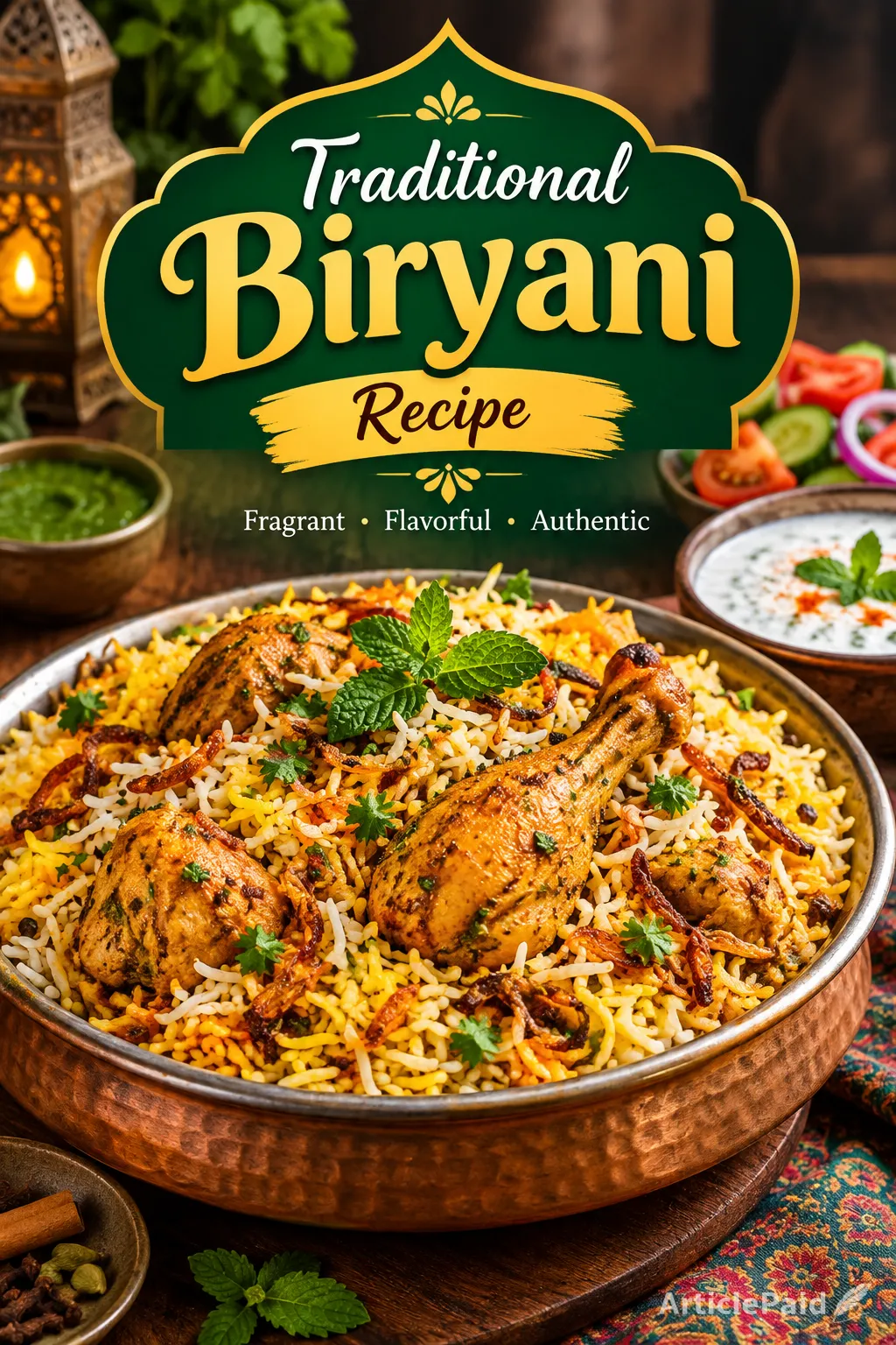 Traditional chicken biryani recipe make and enjoy with family