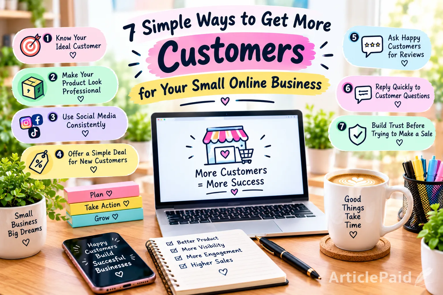 7 Simple Ways to Get More Customers for Your Small Online Business