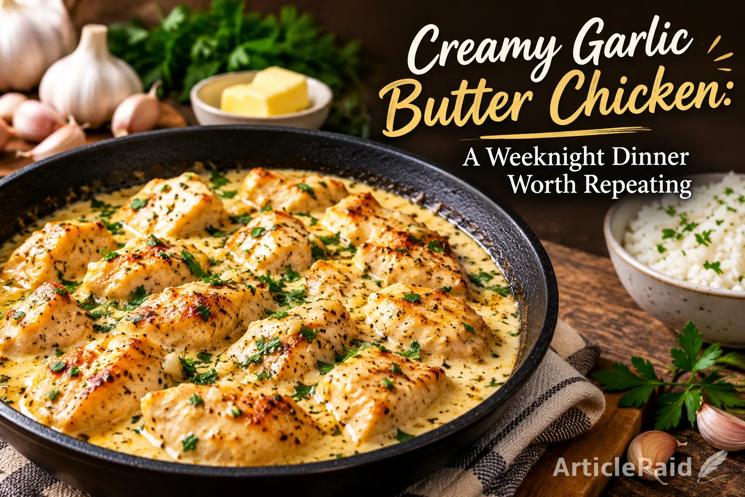 Creamy Garlic Butter Chicken: A Weeknight Dinner Worth Repeating