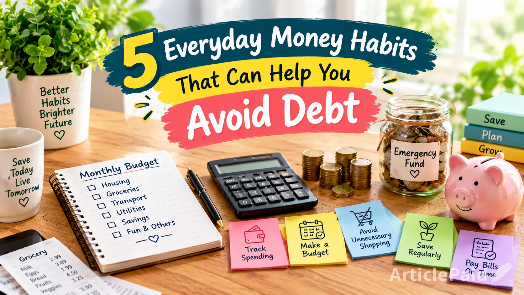 5 Everyday Money Habits That Can Help You Avoid Debt