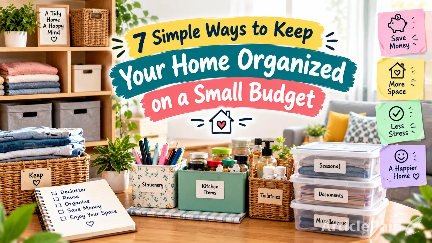 7 Simple Ways to Keep Your Home Organized on a Small Budget