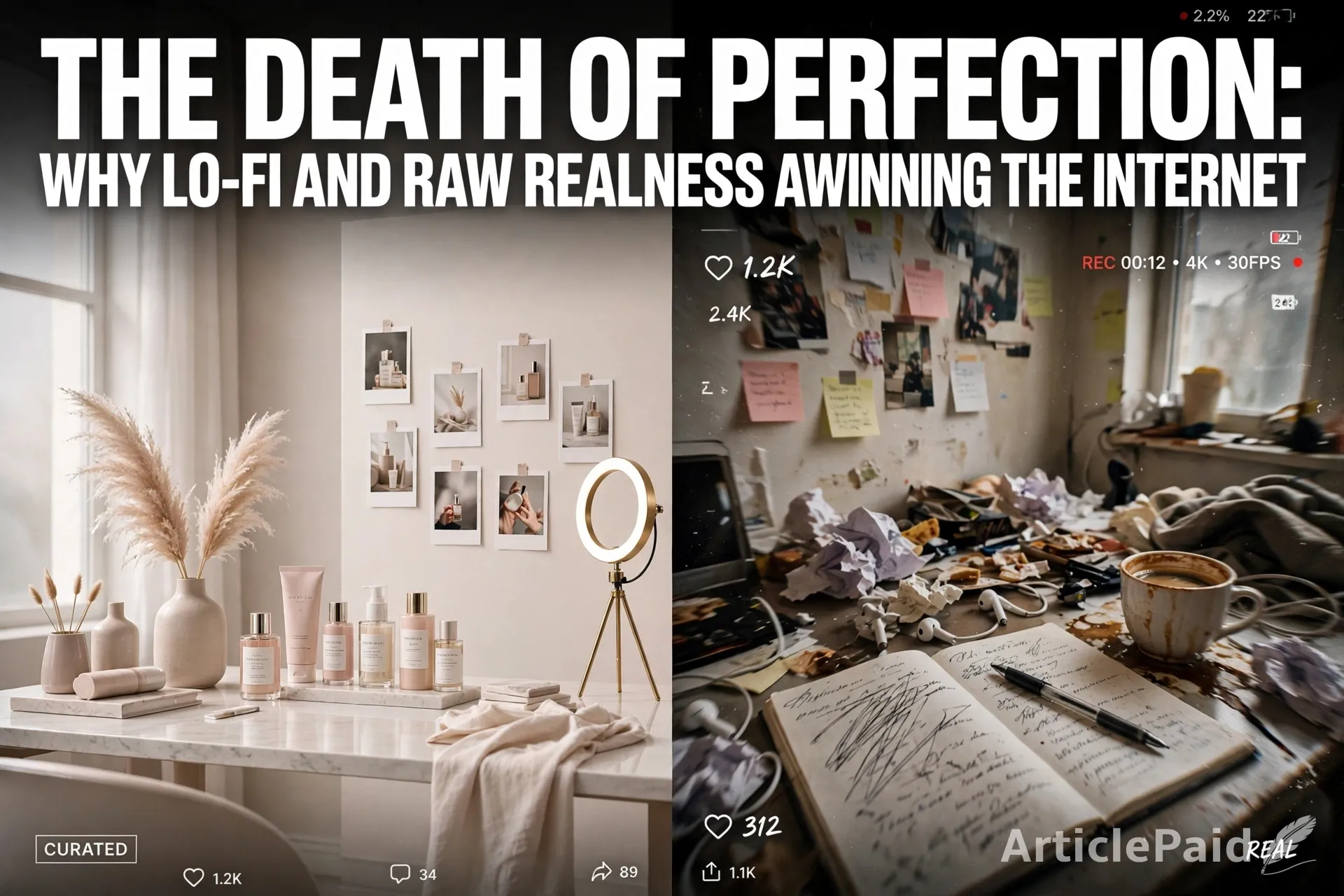 The Death of Perfection: Why “Lo-Fi” and Raw Realness Are Winning the Internet