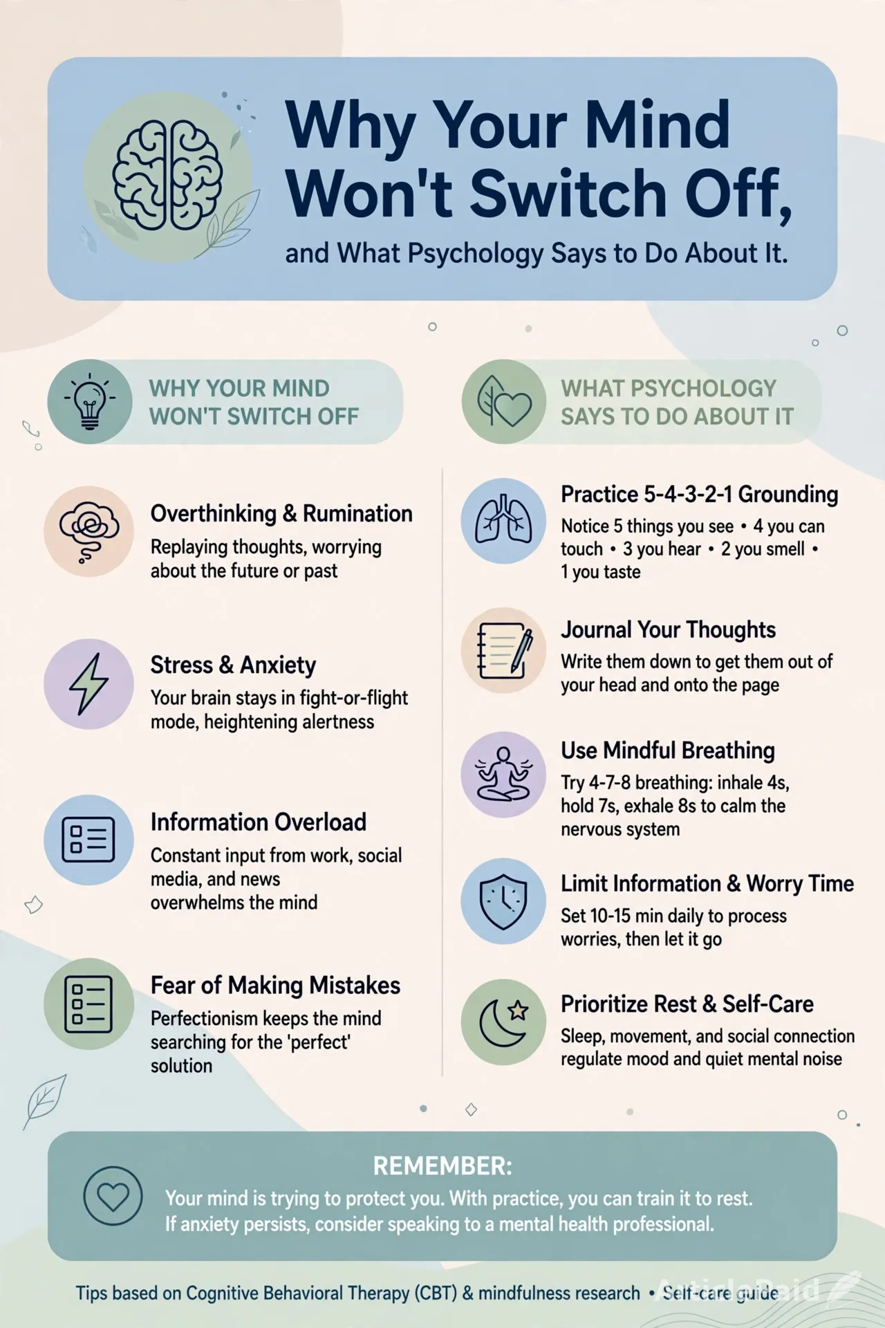 Why Your Mind Won't Switch Off, and What Psychology Says to Do About It