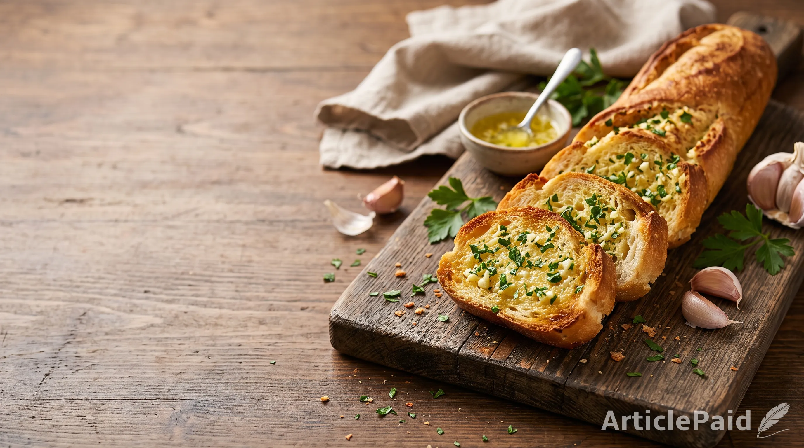 Easy Homemade Garlic Bread Recipe – Crispy, Buttery