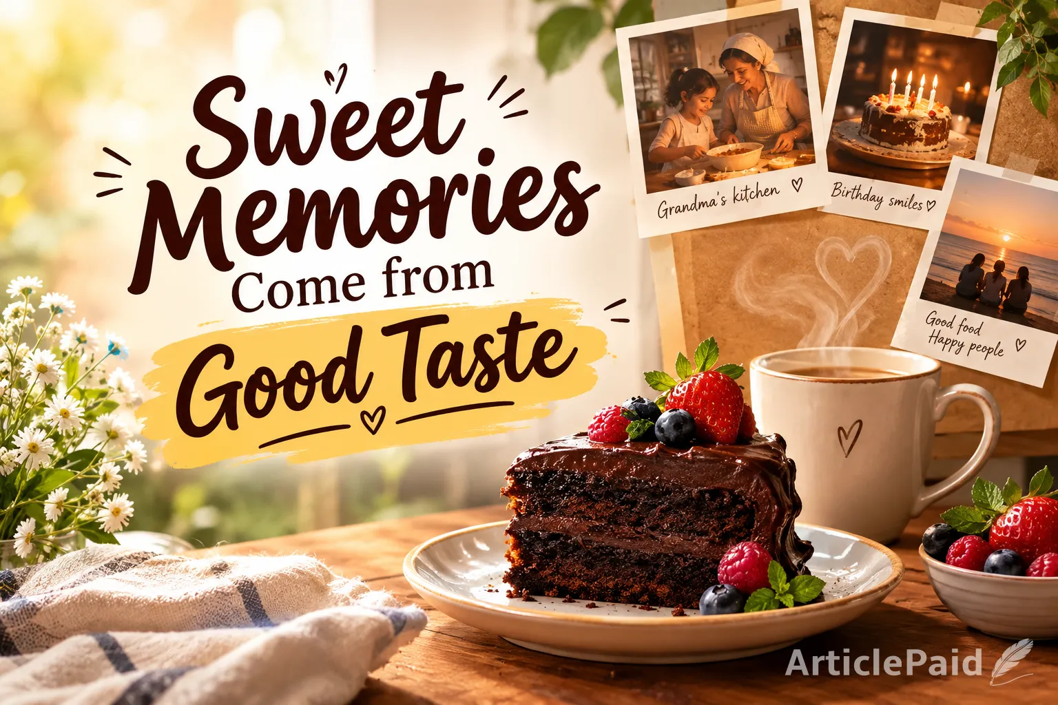 Sweet Memories Come from Good Taste #memories