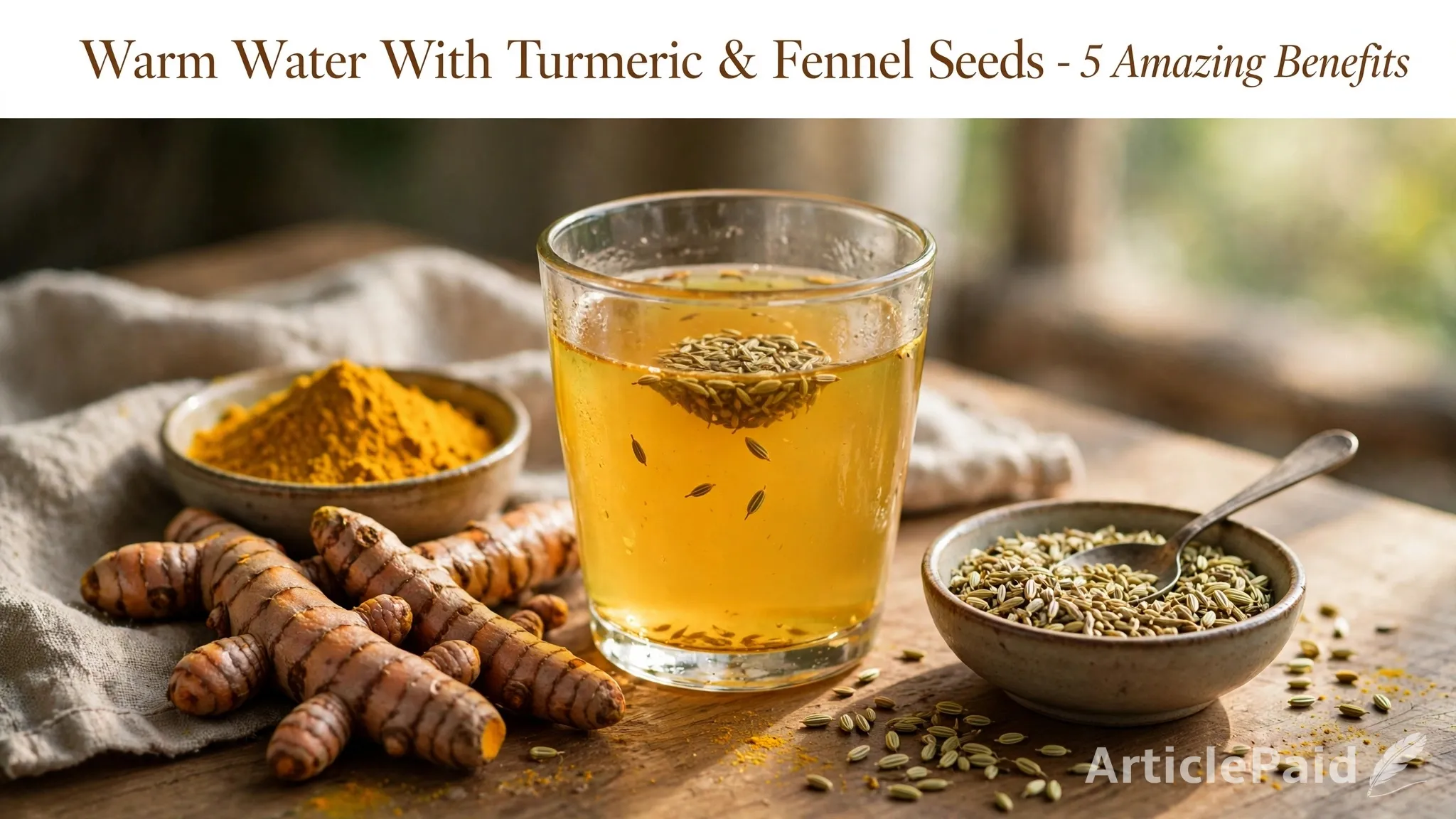 Warm Water, Turmeric and Fennel - A Small Habit, Big Results