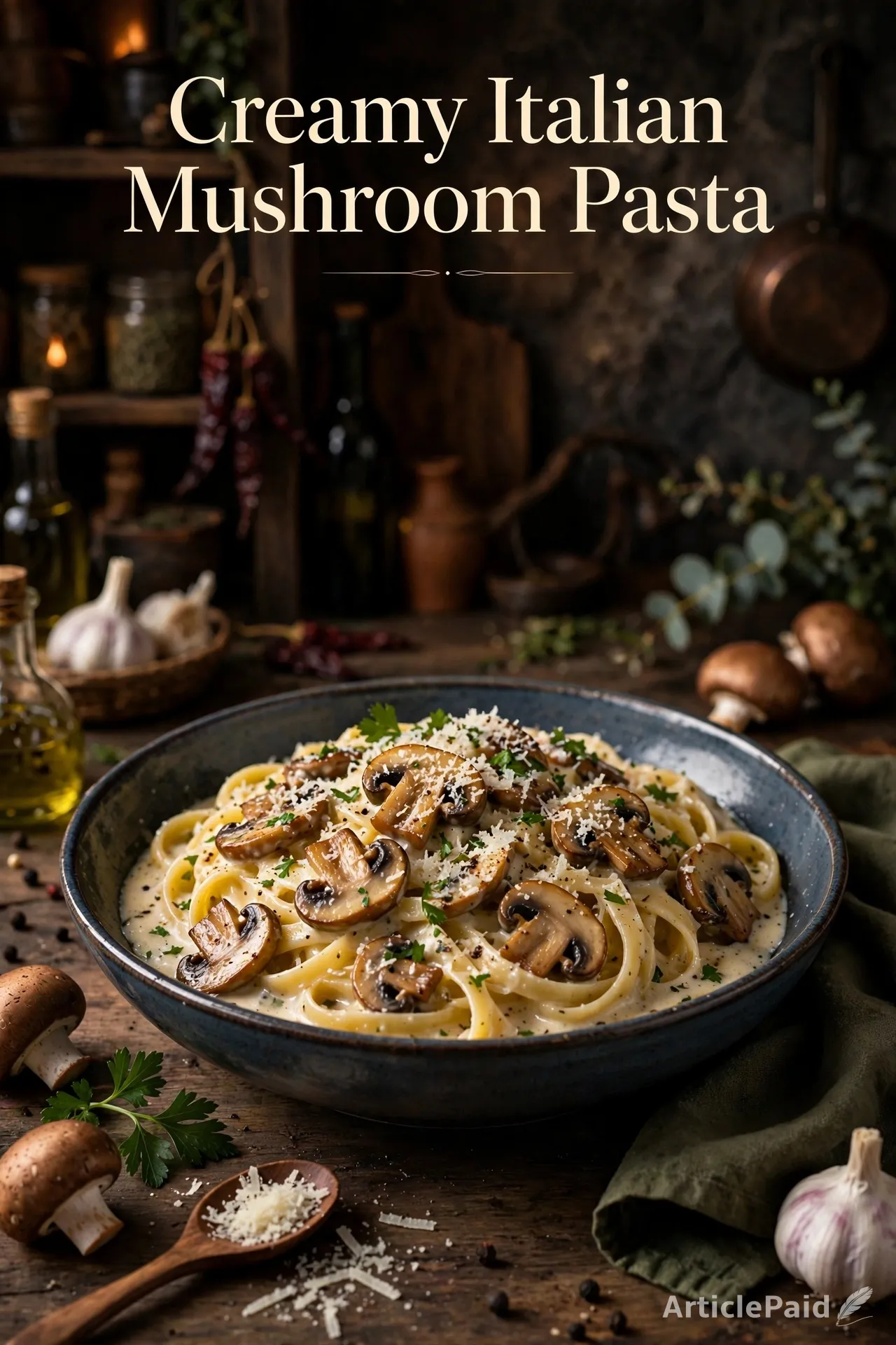 Creamy Italian Mushroom Pasta: A Rich, Comforting Restaurant-Style Delight
