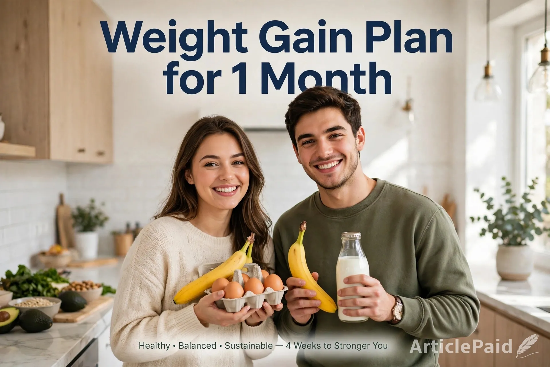 Weight Gain Plan for 1 Month – Healthy Eater and Exercises