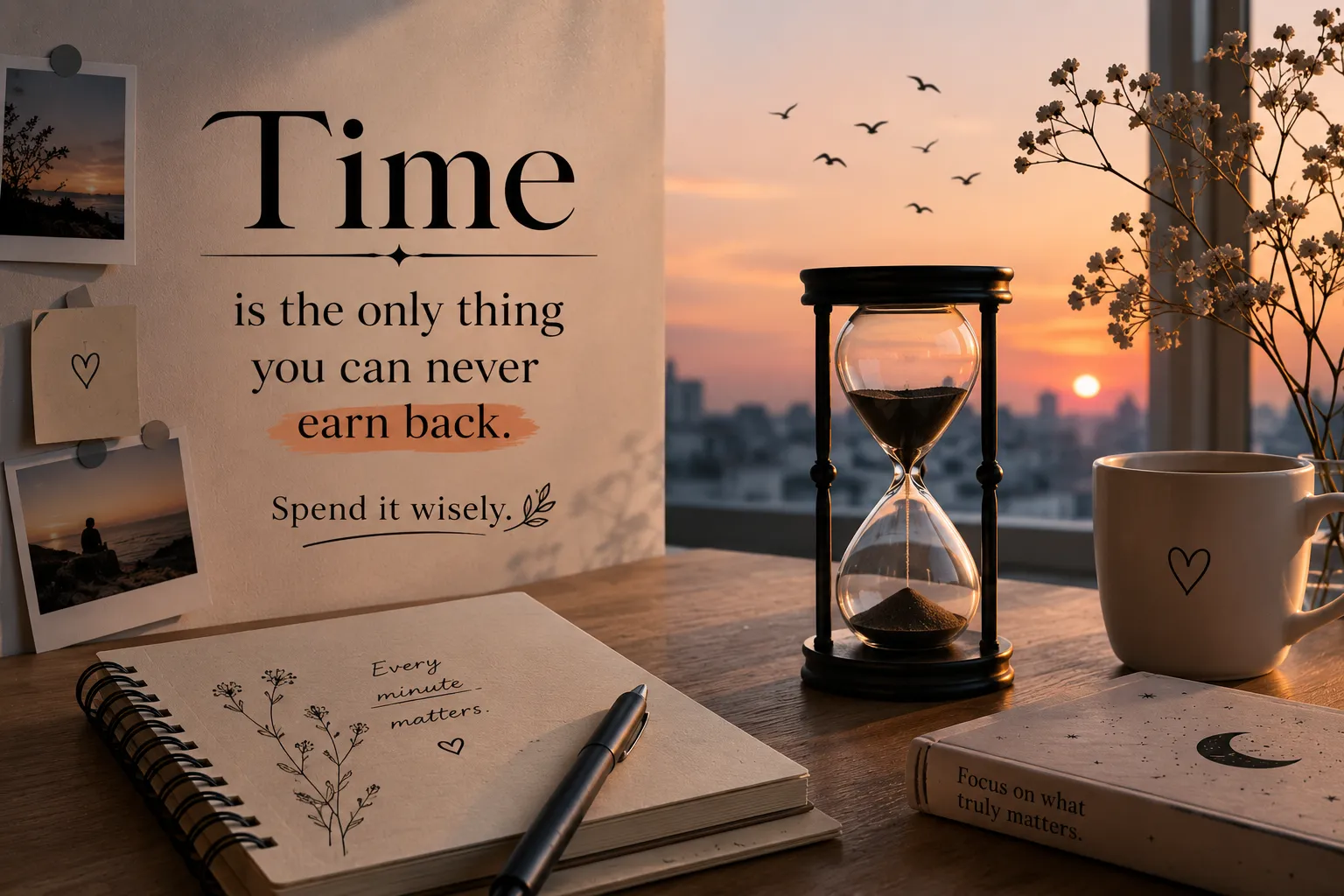 Time is the only thing you can never earn back.
Spend it wi...