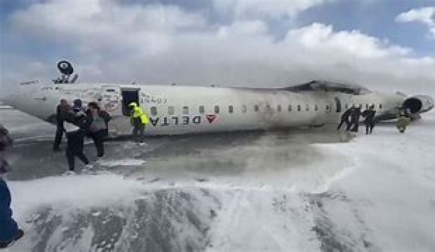 Toronto Plane Crash: Delta Jet Flips and Catches Fire  | ArticlePaid