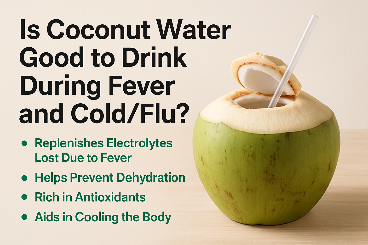 Is Coconut Water Good to Drink During Fever and Cold/Flu?