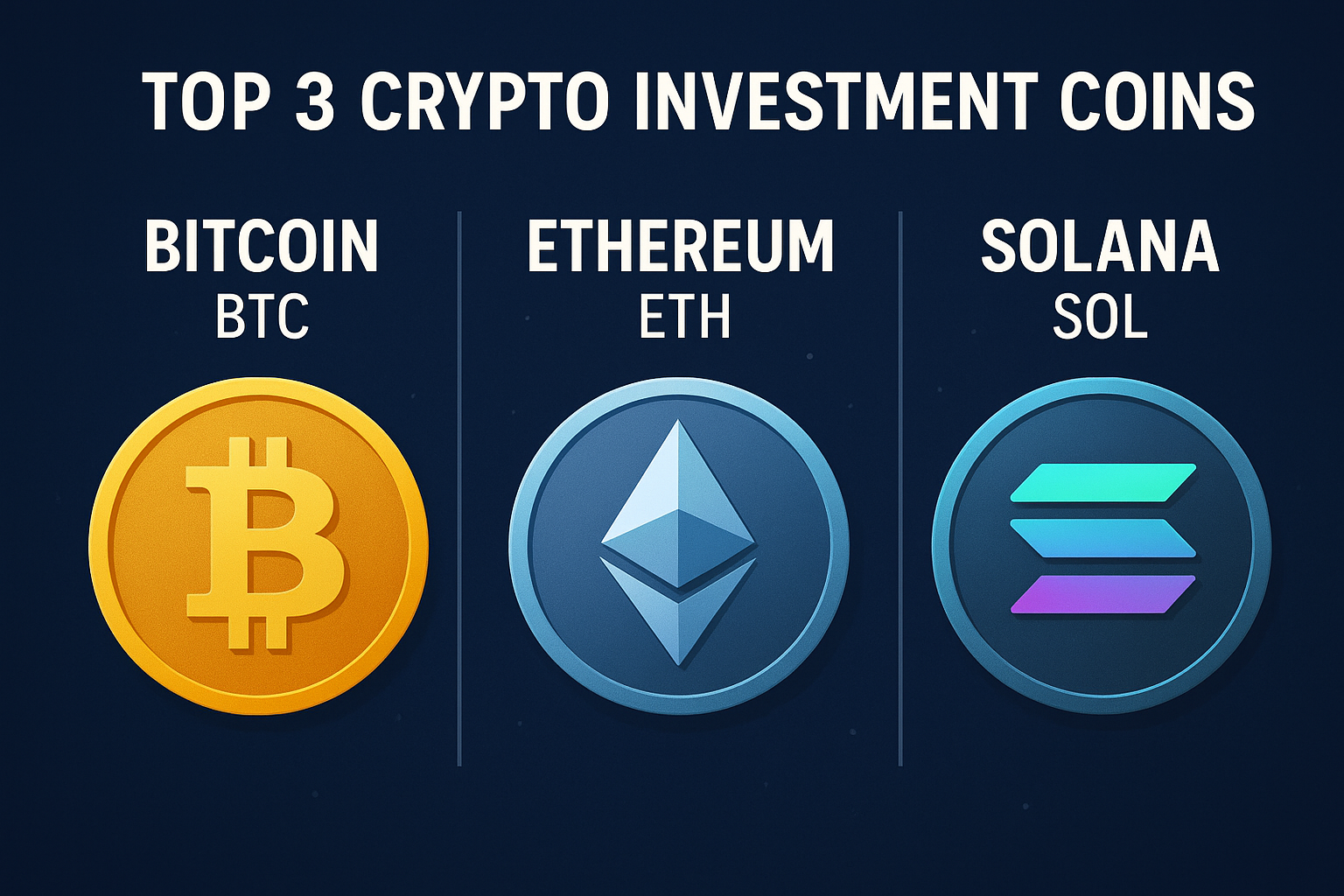 Top 3 Cryptocurrency Investment Coins with Good Ideas.