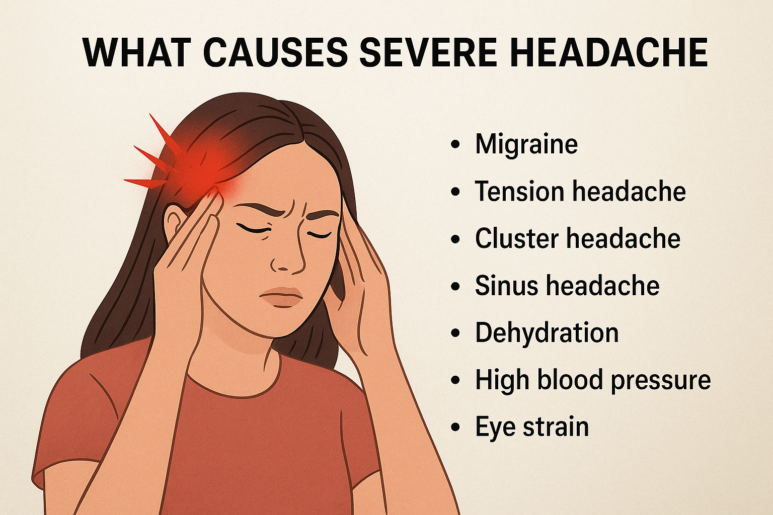What Causes Severe Headache? best Remedies to cure.