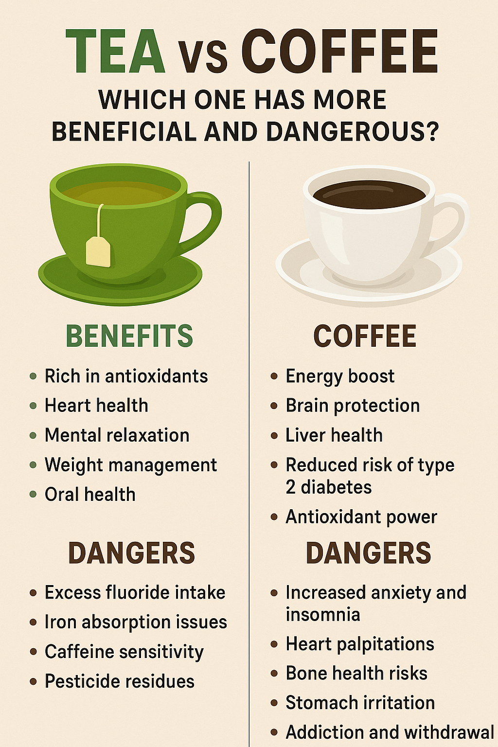 Coffee vs. tea: Which has more advantages and disadvantages?