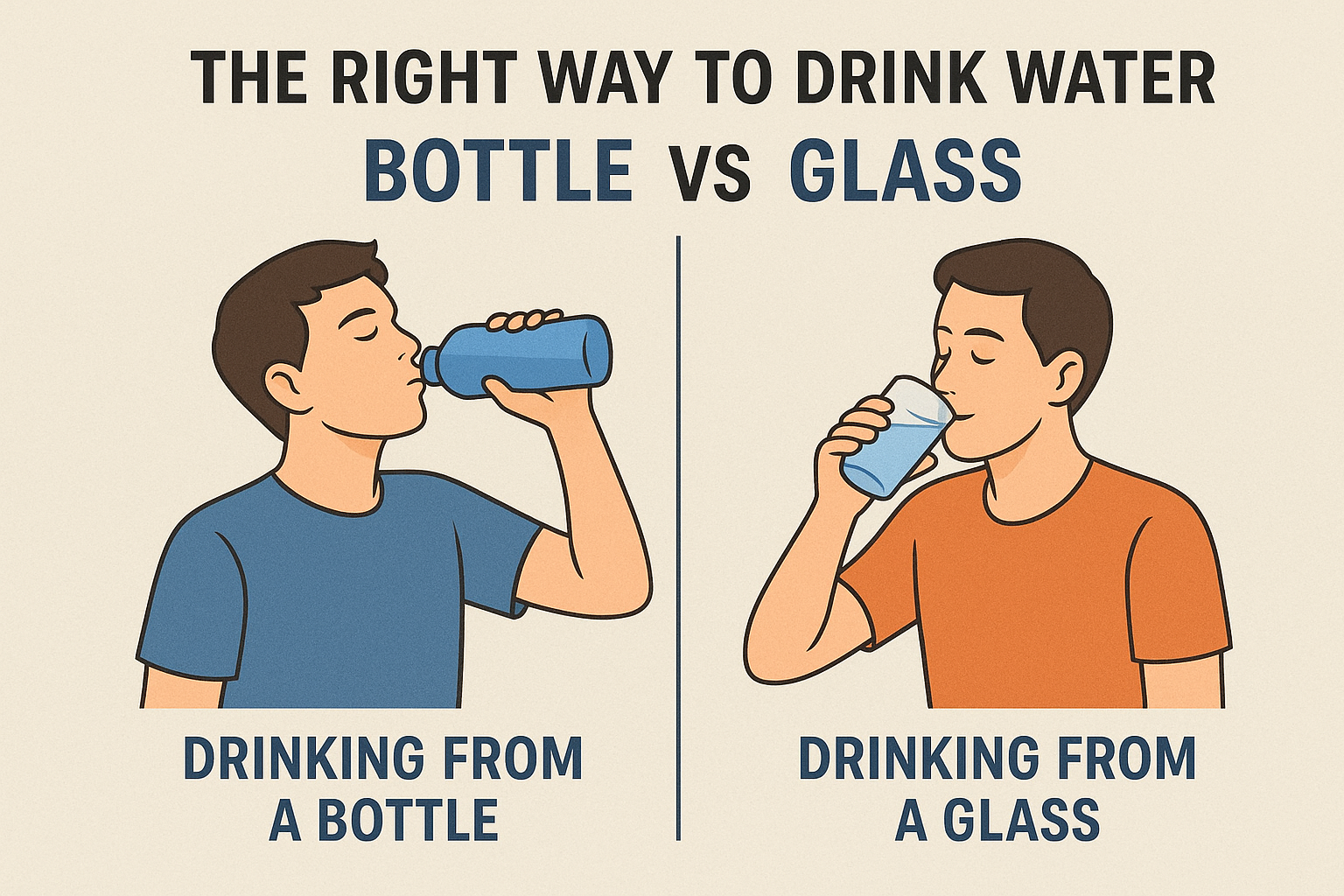 The Right Way to Drink Water: Bottle vs Glass,stay hydrated.