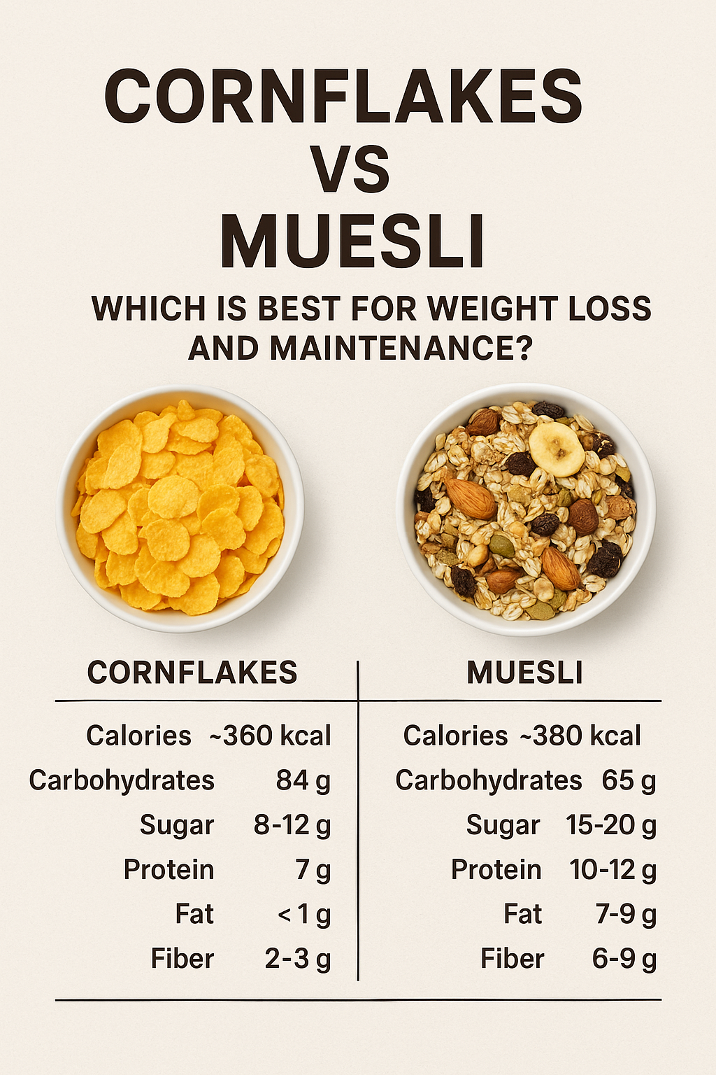 Cornflakes vs Muesli: Which is Best for Weight Loss.
