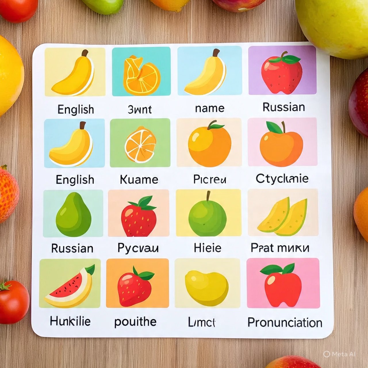 “Learn Fruit Names in Russian with English Pronunciation (Fl