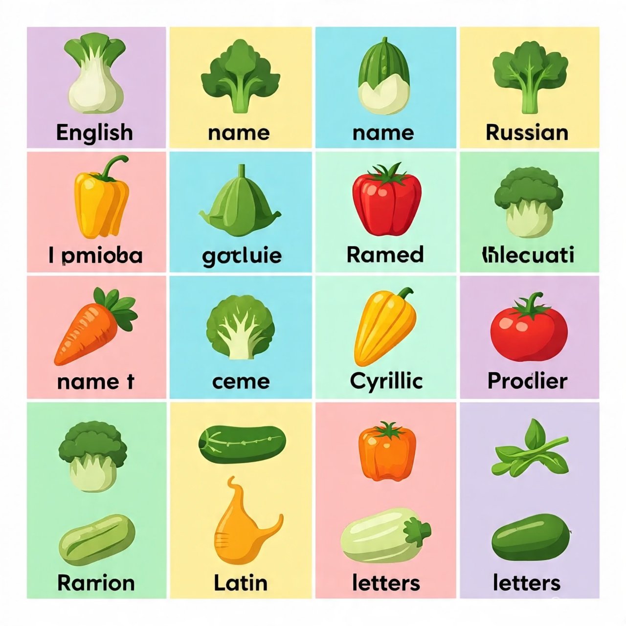 “Learn Vegetable Names in Russian with English Pronunciation