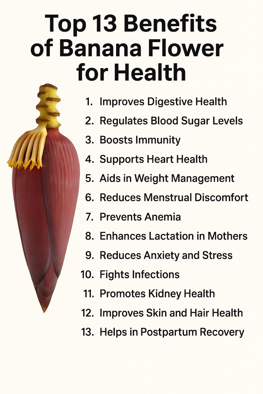 Top 13 Benefits of Banana Flower for Health.